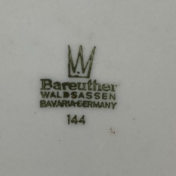 Bareuther Waldsassen Bavaria 144 Gold Metal Trimmed Flower Trinket Dish - Picture 6 of 6